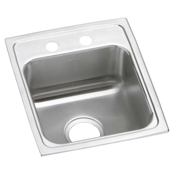 Elkay Lustertone Stainless Steel 15 X 17-1/2 X 6 Single Bowl Top Mount Ada Sink LRADQ1517602 - main